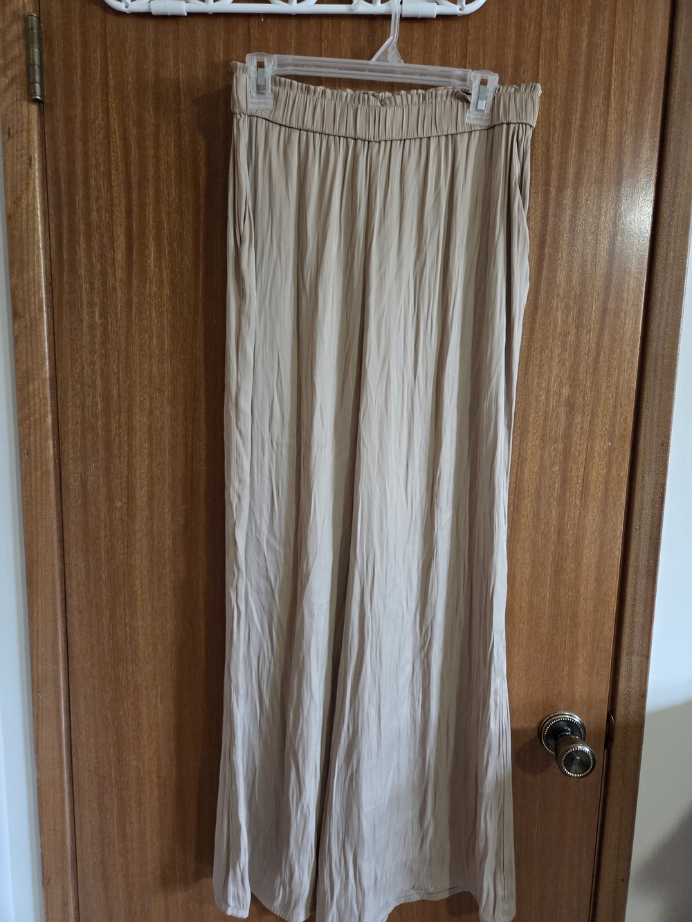 Z Supply Neutral Beige/ Gold Pleated Pants